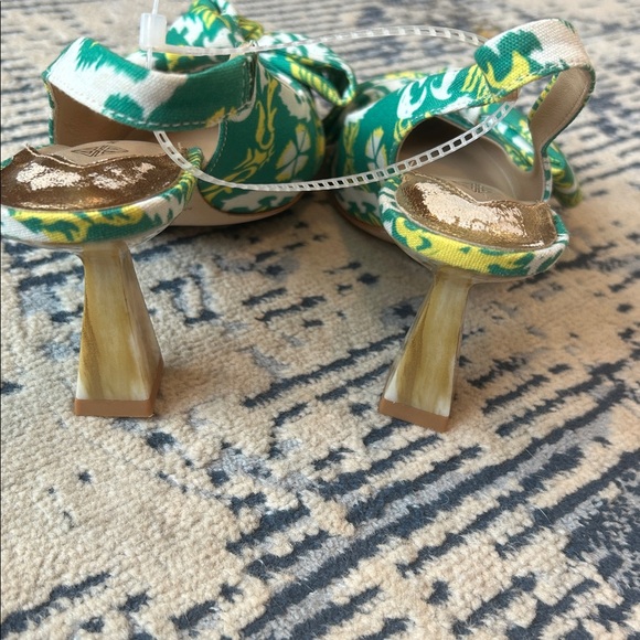 ANTONIO MELANI Lenore Royal Palm Print Bow Slingback Pumps - Picture 7 of 10
